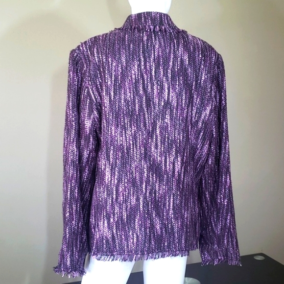 Dressbarn Purple 💜 Women's Blazer Jacket Made In Vietnam Size 14 - Picture 9 of 15